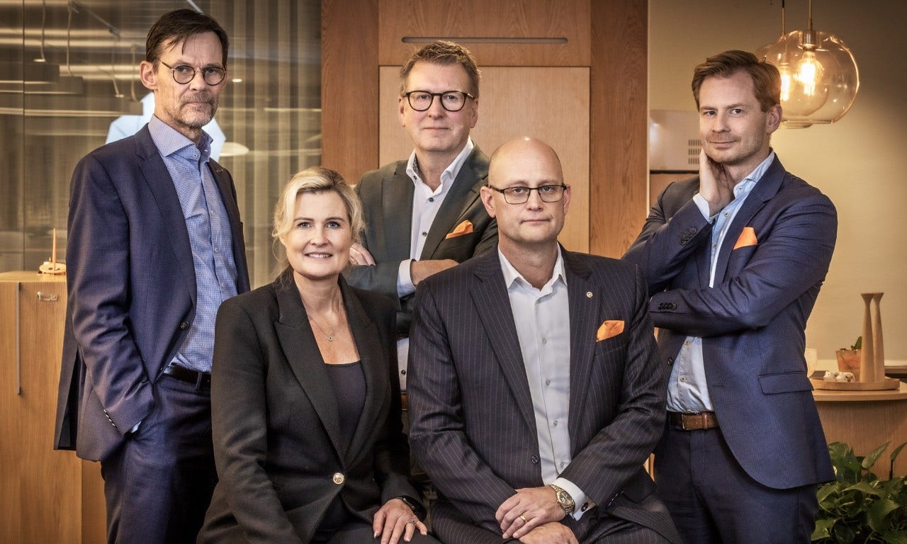 Jakob Nordin, Mirja Herrdin, Mikael Bohman, Peter Wall och Haukur Andrésson